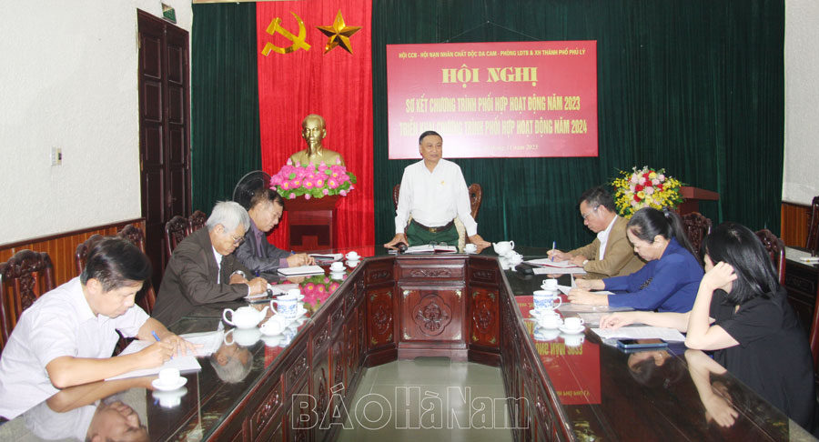 Hội Cựu chiến binh thành phố Phủ Lý sơ kết chương trình phối hợp hoạt động năm 2023
