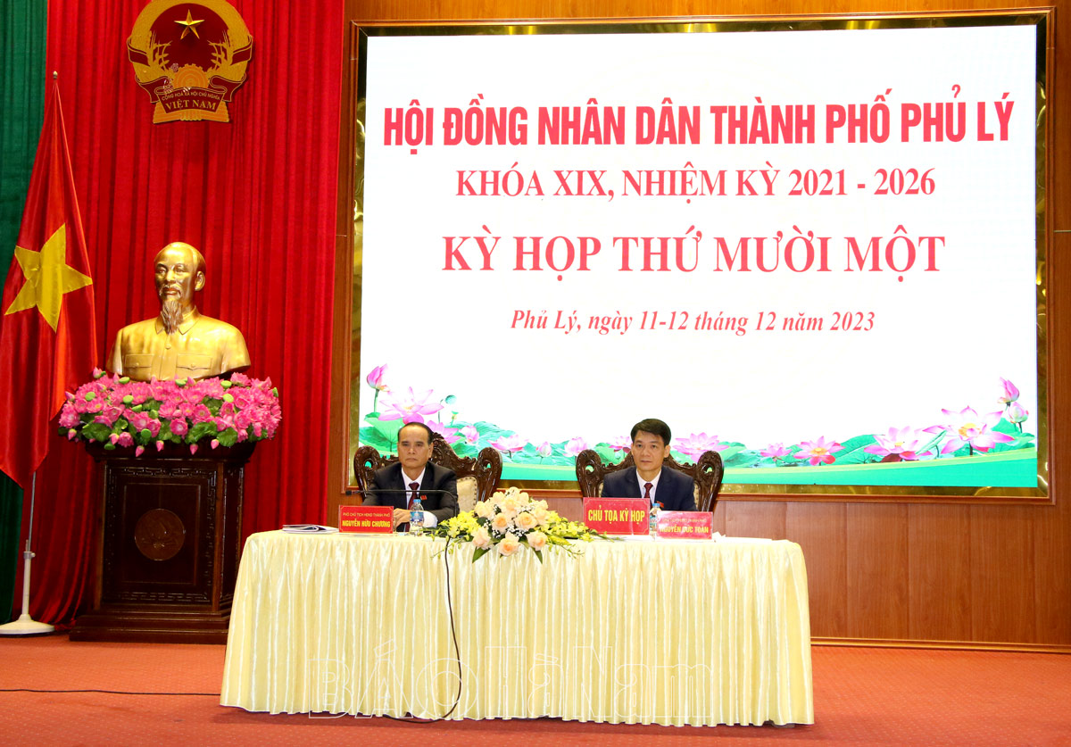 HĐND thành phố Phủ Lý khóa XIX, nhiệm 2021-2026 tổ chức kỳ họp thứ 11