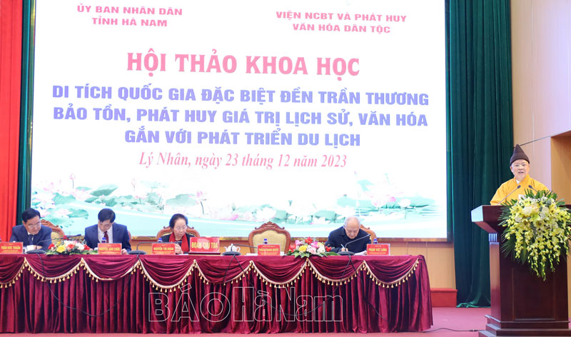 Hội thảo khoa học “Di tích quốc gia đặc biệt đền Trần Thương – Bảo tồn, phát huy giá trị lịch sử, văn hóa gắn với phát triển du lịch”