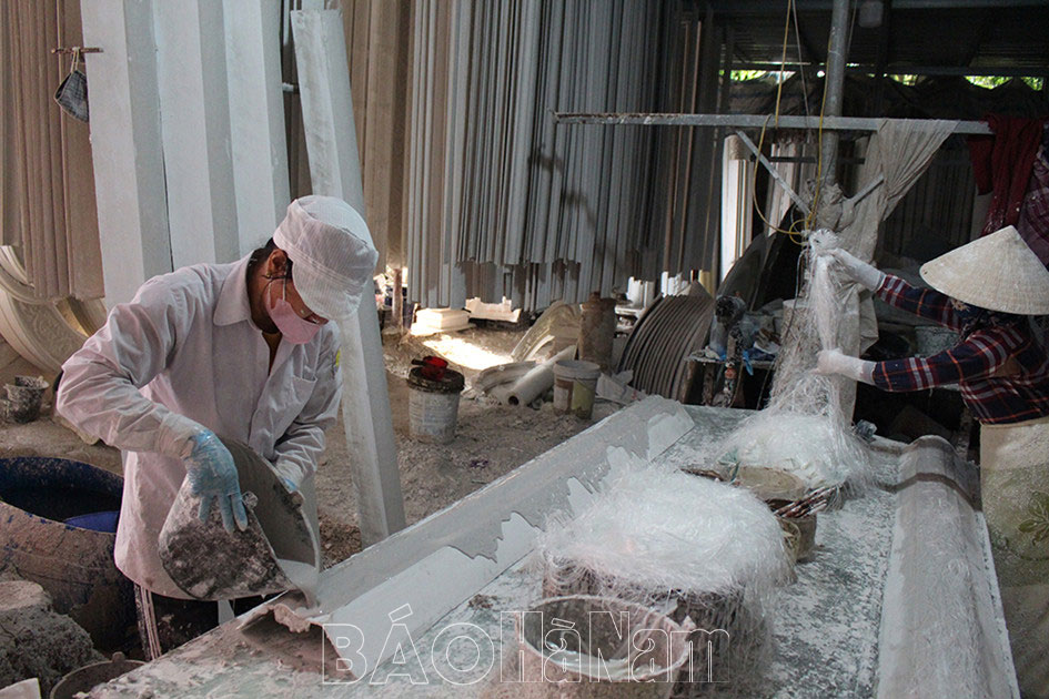 HTX thạch cao Liêm Chung giải quyết việc làm cho nhiều lao động nông thôn