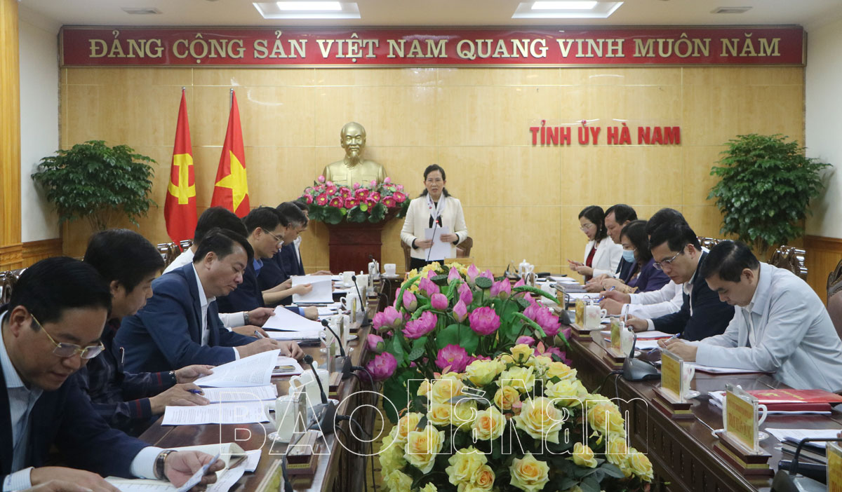 Họp Ban Chỉ đạo theo Quyết định 332-QĐ/TU của Ban Thường vụ Tỉnh ủy