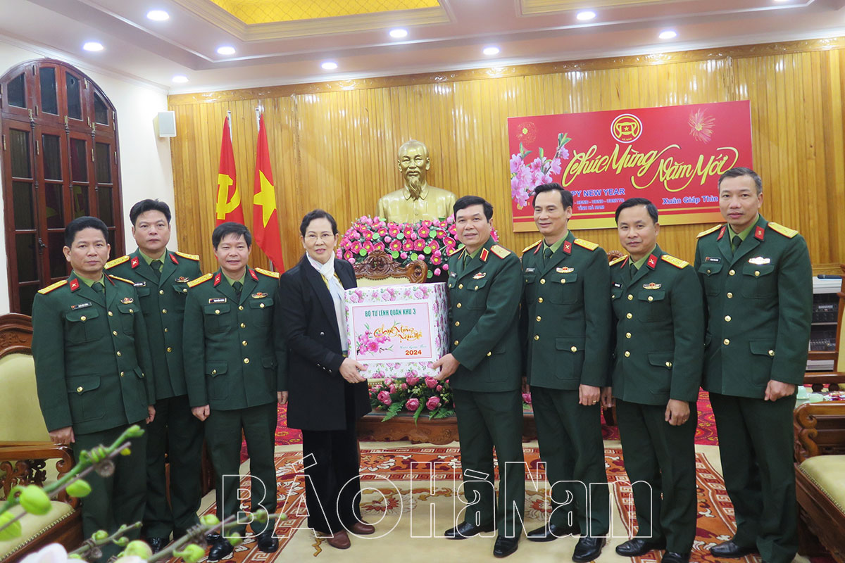 Đoàn công tác Bộ Tư lệnh Quân khu 3 thăm, chúc Tết, kiểm tra công tác sẵn sàng chiến đấu tại Hà Nam