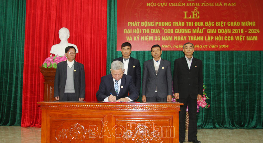 Hội CCB huyện Kim Bảng phát động phong trào thi đua chào mừng các ngày lễ lớn năm 2024