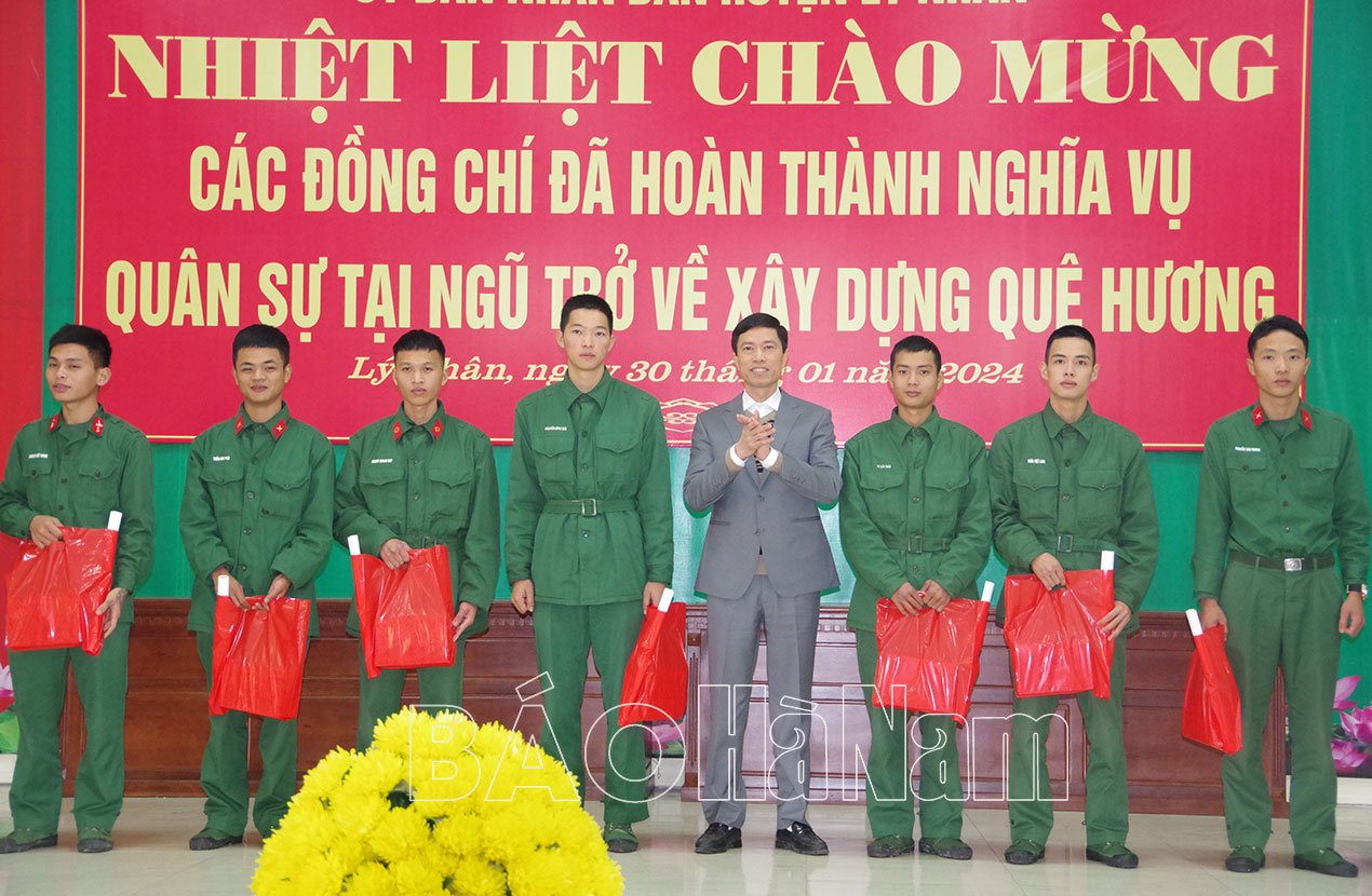 Lý Nhân đón 265 quân nhân hoàn thành nghĩa vụ quân sự trở về địa phương