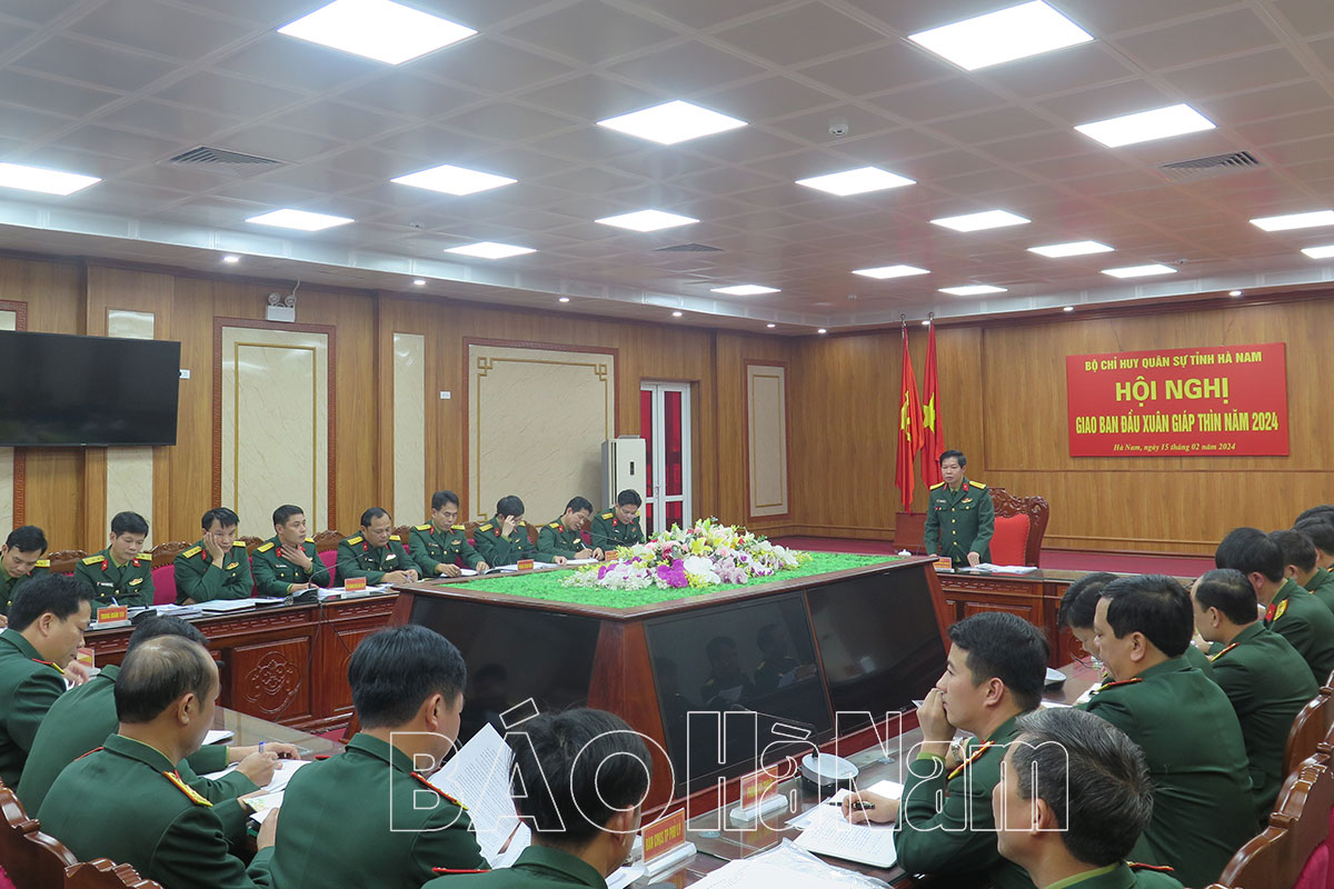 Bộ CHQS tỉnh giao ban đầu Xuân Giáp Thìn