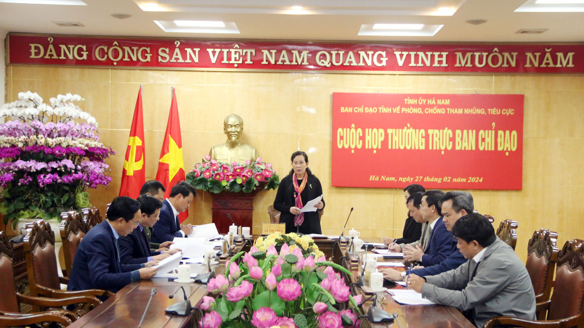 Thường trực BCĐ tỉnh về phòng, chống tham nhũng, tiêu cực triển khai nhiệm vụ trọng tâm thời gian tới