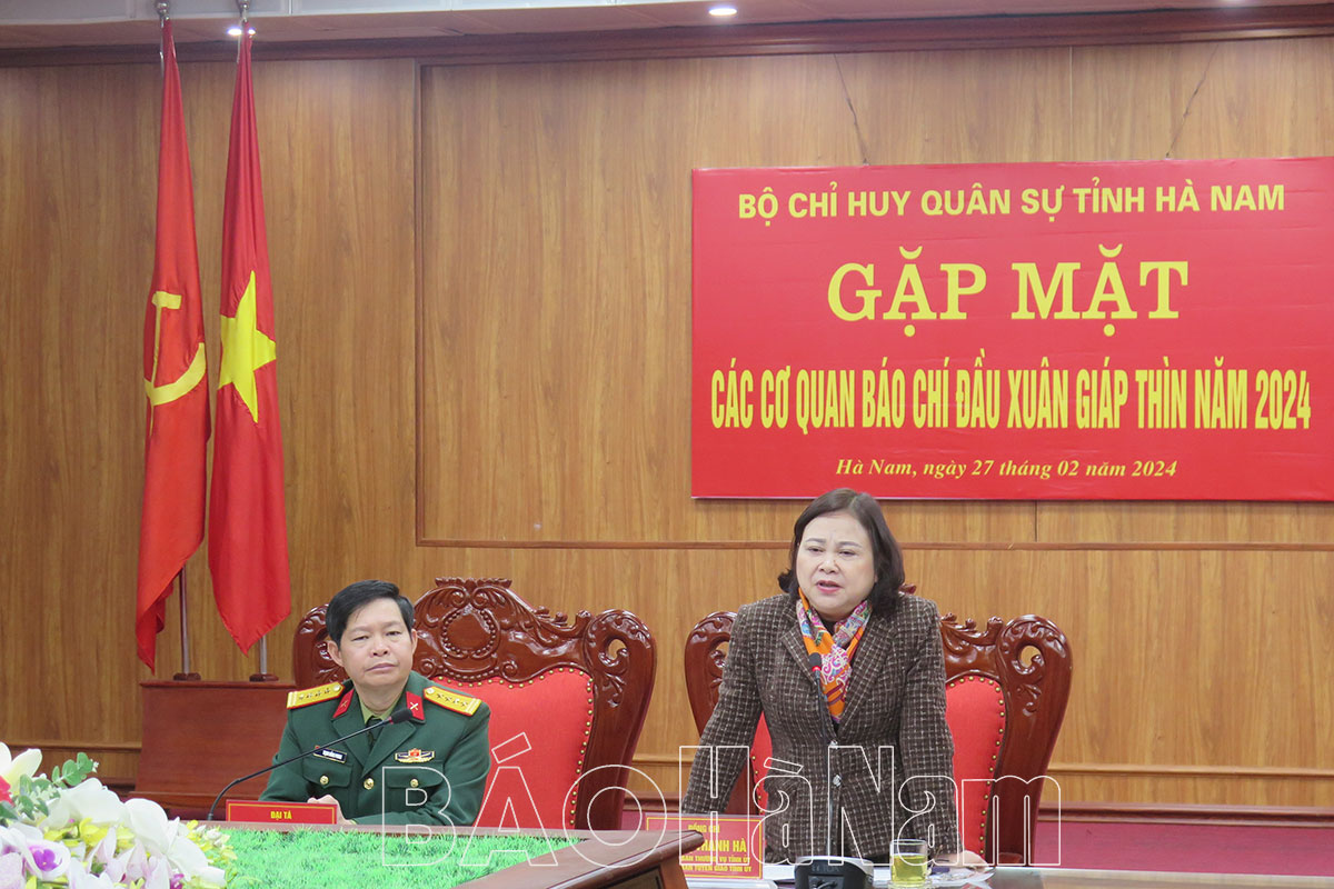Bộ CHQS tỉnh gặp mặt các cơ quan báo chí nhân dịp Xuân mới Giáp Thìn 2024