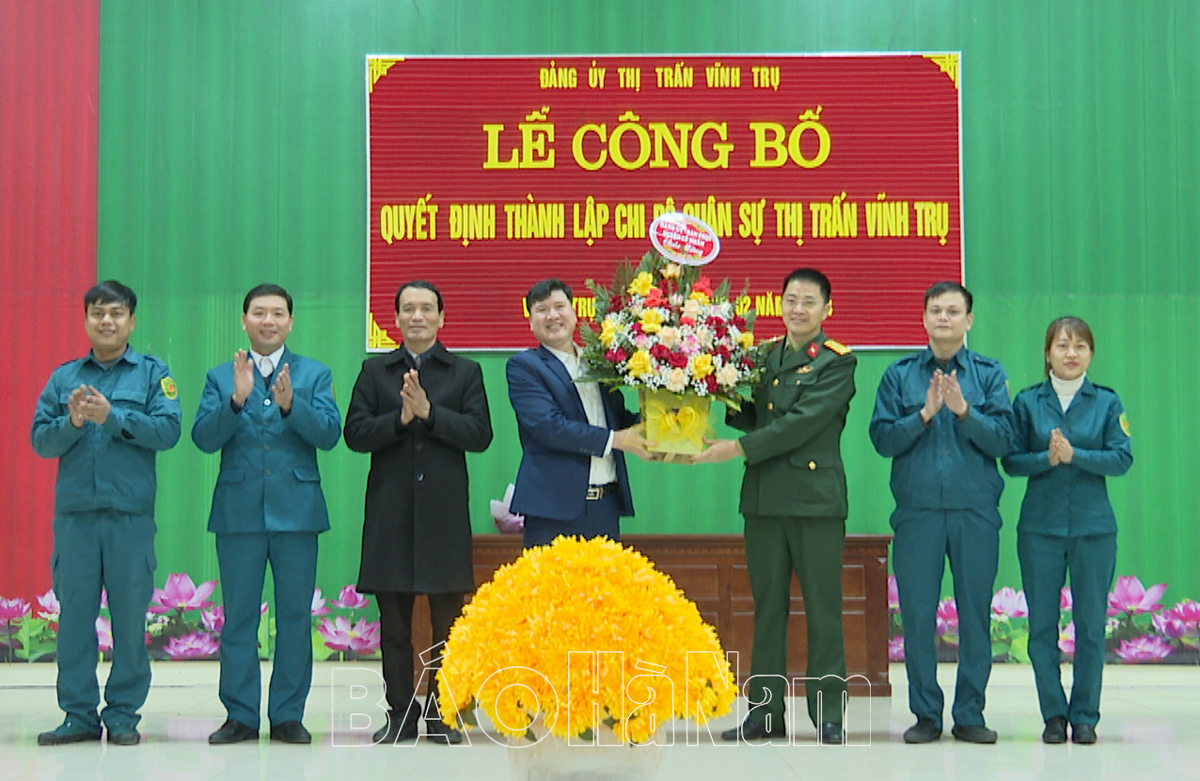 Lý Nhân hoàn thành việc thành lập chi bộ quân sự cấp xã