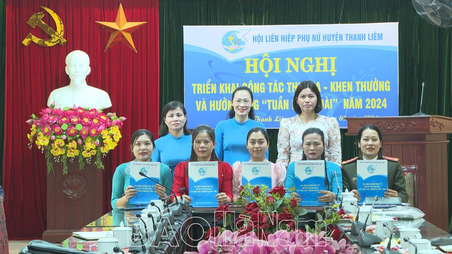 Hội LHPN huyện Thanh Liêm triển khai công tác thi đua khen thưởng và hưởng ứng "Tuần lễ áo dài" năm 2024