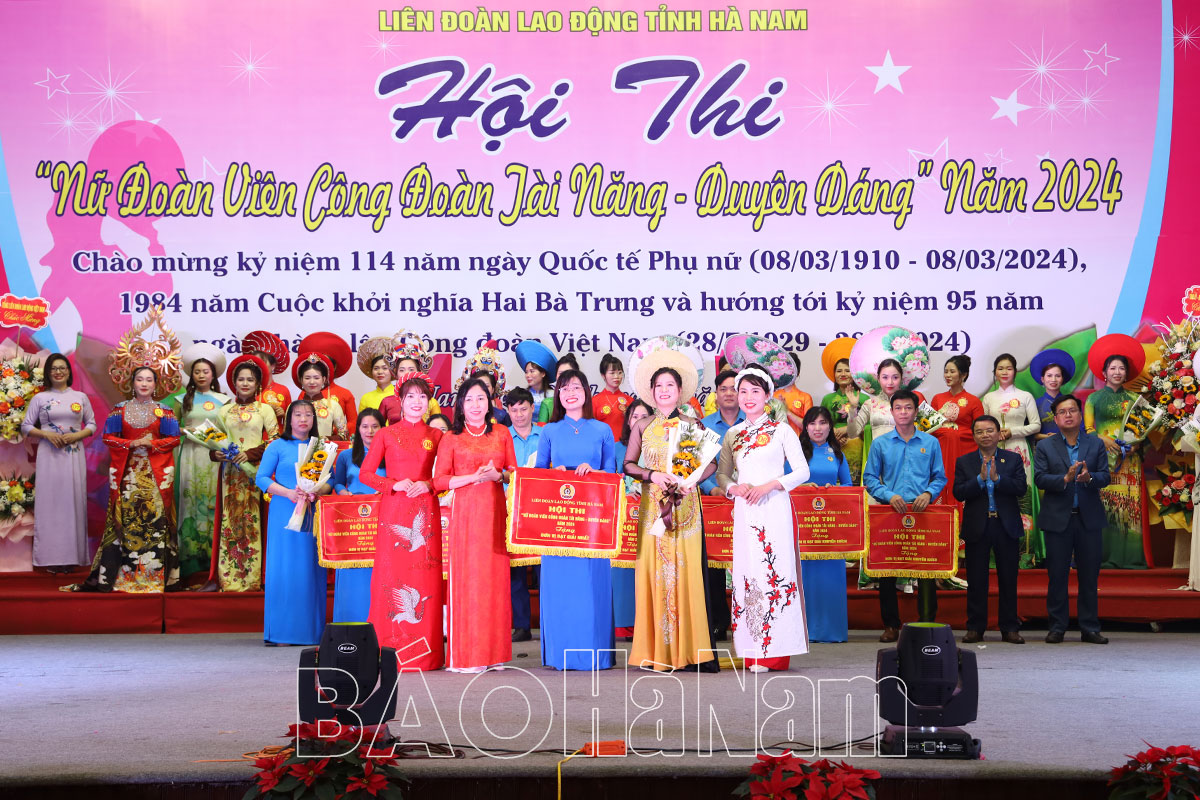 LĐLĐ huyện Thanh Liêm đạt giải Nhất hội thi “Nữ đoàn viên công đoàn tài năng – duyên dáng” năm 2024