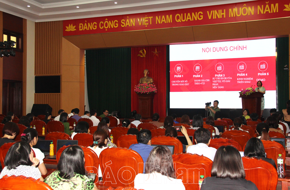 Triển khai giải pháp thực hiện mô hình quản lý nhà trường, sổ học bạ điện tử tại Kim Bảng