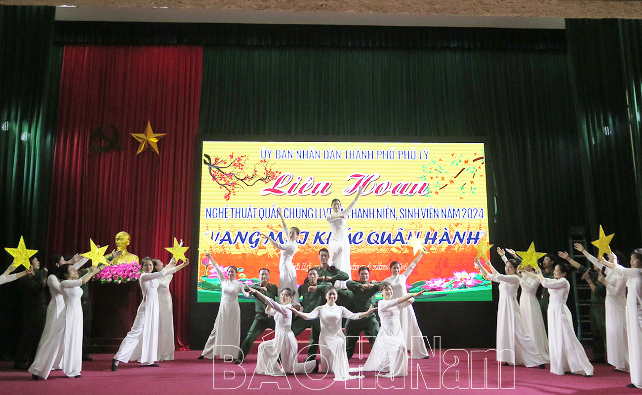 Thành phố Phủ Lý liên hoan nghệ thuật quần chúng LLVT và thanh niên, sinh viên năm 2024
