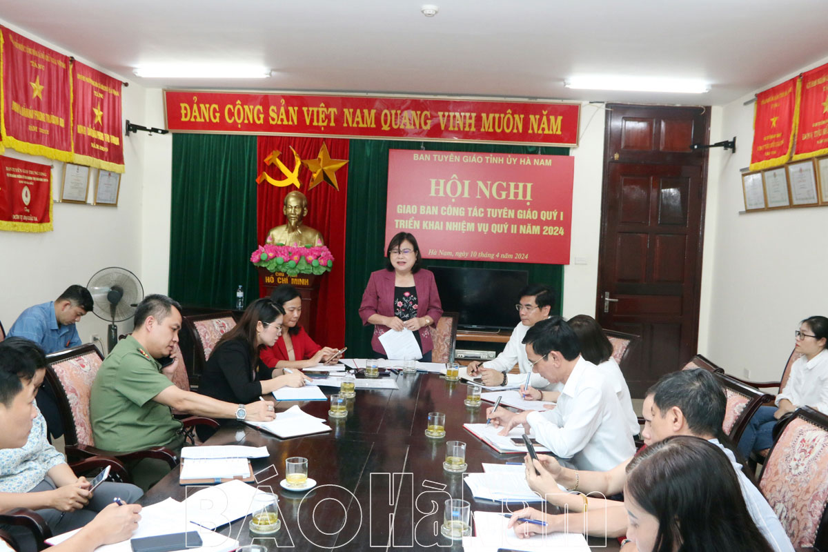 Ban Tuyên giáo Tỉnh ủy triển khai nhiệm vụ công tác quý II/2024