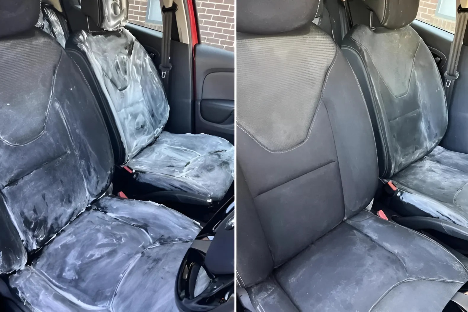 Vệ sinh ghế ô tô bằng bọt cạo râu, cô gái nhận kết quả "bẽ bàng"