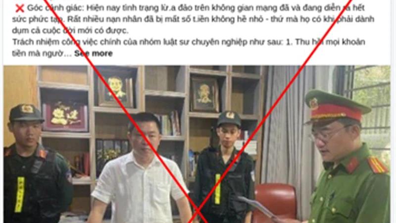 Cảnh báo thủ đoạn mạo danh Bộ Công an hỗ trợ lấy lại tiền bị lừa