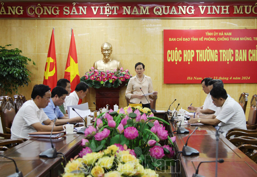 Ban Chỉ đạo tỉnh về phòng, chống tham nhũng, tiêu cực họp phiên thứ 8