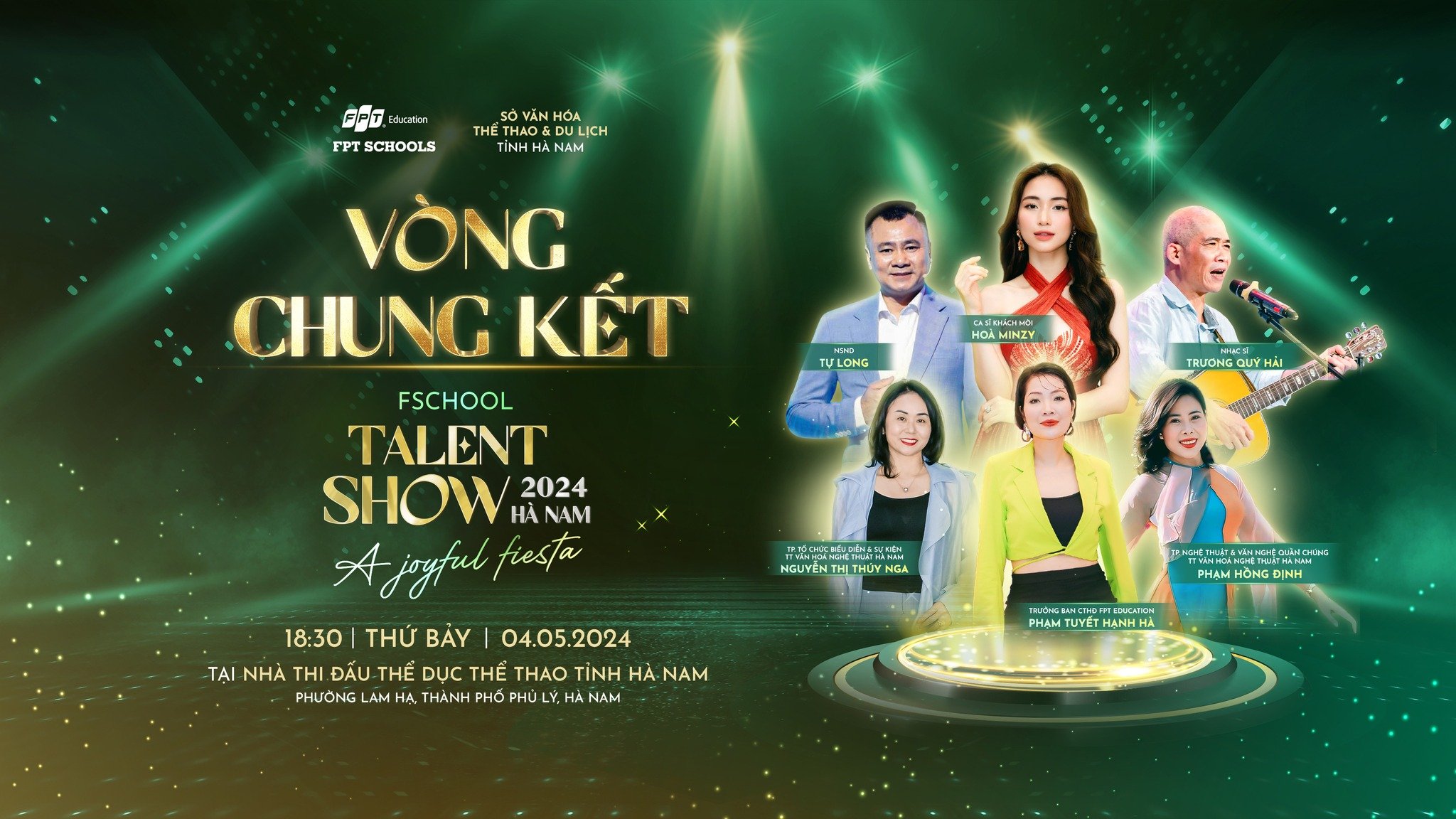 Hé lộ sân khấu và dàn khách mời cực khủng của chung kết FSchool Talent Show Hà Nam 2024