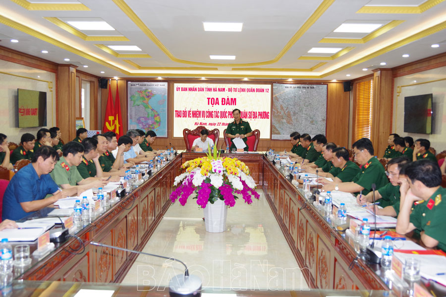 UBND tỉnh – Bộ Tư lệnh Quân đoàn 12 toạ đàm trao đổi về nhiệm vụ quốc phòng, quân sự địa phương
