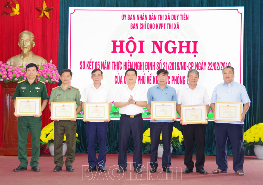 Thị xã Duy Tiên sơ kết 5 năm thực hiện Nghị định của Chính phủ về khu vực phòng thủ