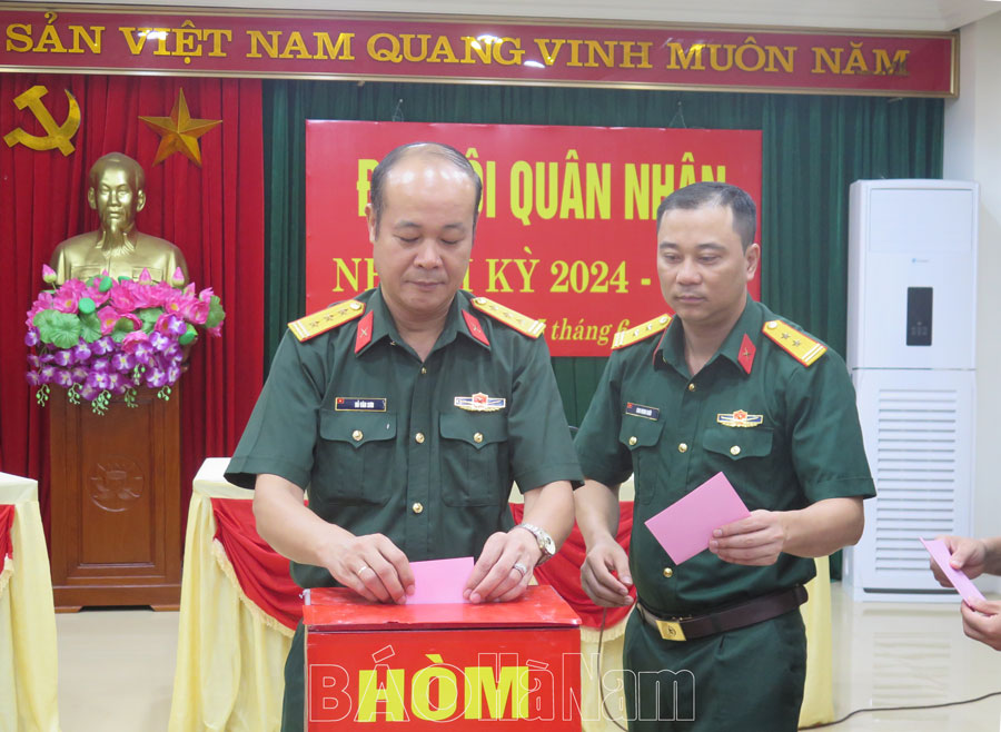 Ban CHQS huyện Kim Bảng tổ chức Đại hội quân nhân nhiệm kỳ 2024-2026