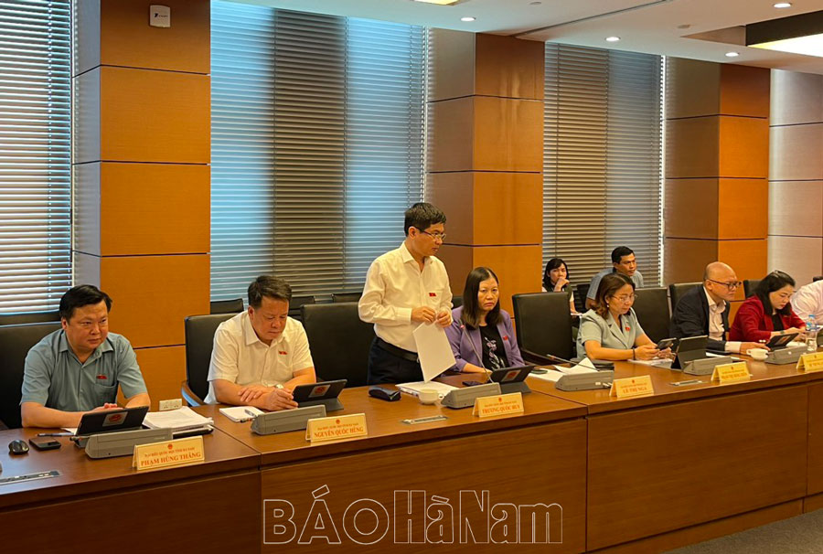 Kỳ họp thứ 7, Quốc hội khóa XV: Đoàn đại biểu Quốc hội Hà Nam tham gia thảo luận tổ