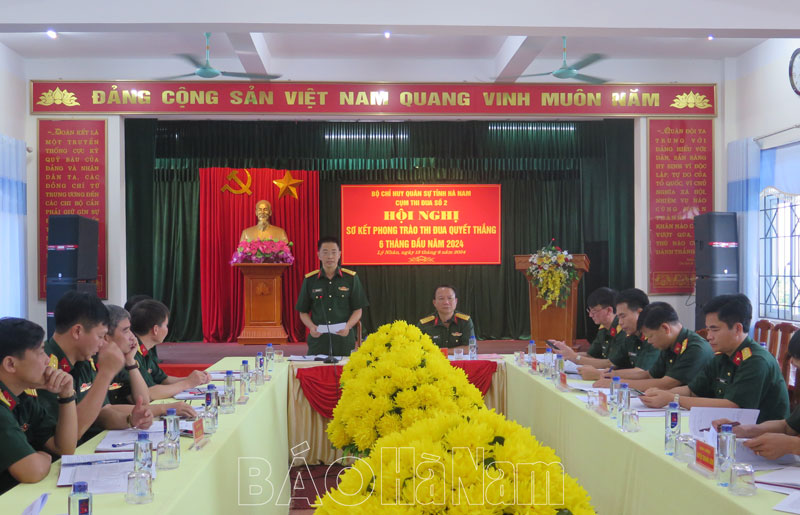 Cụm thi đua số 2 Bộ CHQS tỉnh đánh giá kết quả phong trào thi đua 6 tháng đầu năm