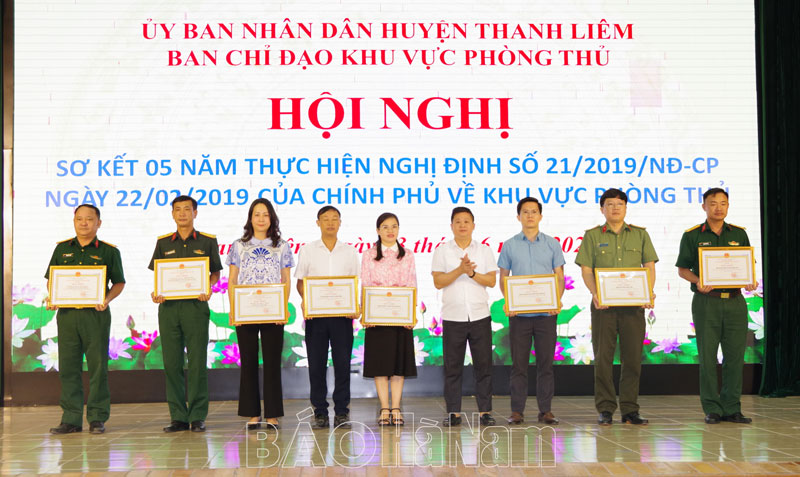 Khu vực phòng thủ huyện Thanh Liêm được xây dựng toàn diện, có trọng tâm, trọng điểm