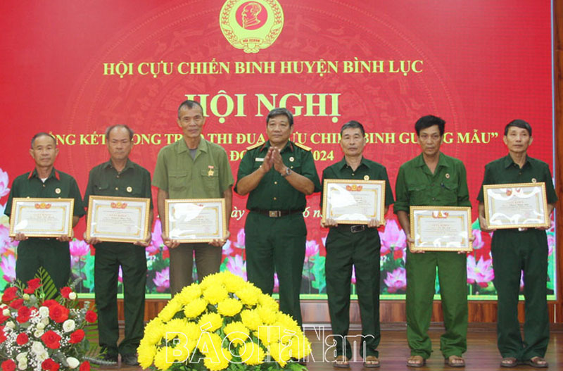Hội CCB huyện Bình Lục tổng kết phong trào thi đua “Cựu chiến binh gương mẫu” giai đoạn 2019 - 2024