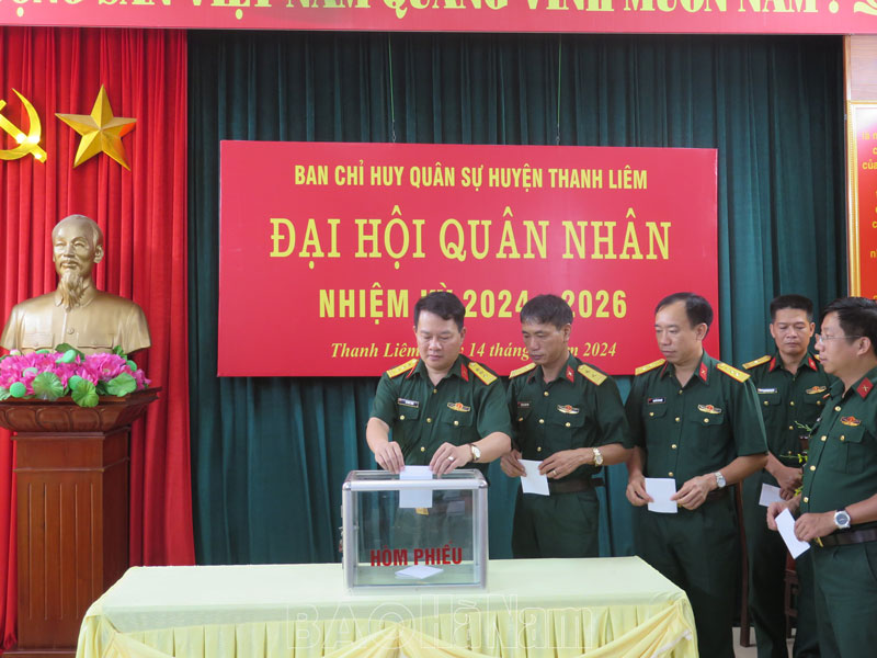 Ban CHQS huyện Thanh Liêm tổ chức Đại hội quân nhân nhiệm kỳ 2024-2026