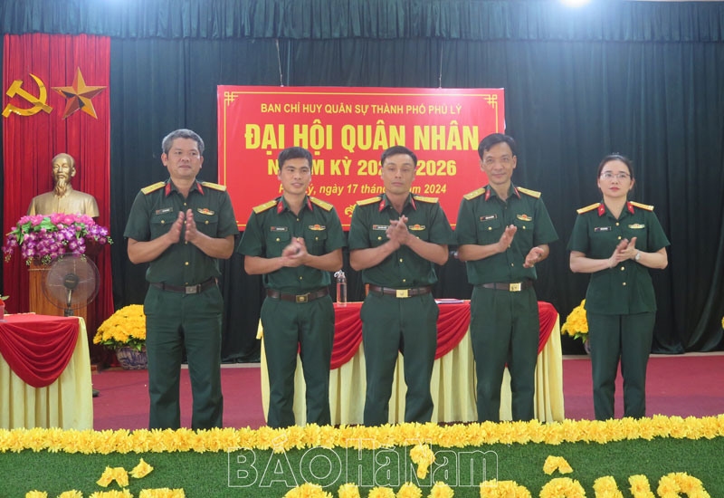 Ban CHQS thành phố Phủ Lý tổ chức Đại hội quân nhân nhiệm kỳ 2024-2026