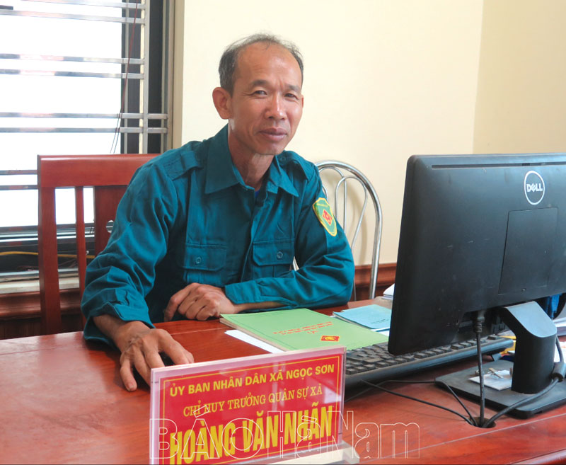 Chỉ huy trưởng Ban CHQS xã tận tụy, trách nhiệm với công việc