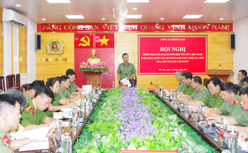 Đảng ủy Công an Hà Nam họp bàn triển khai Kế hoạch phối hợp tham mưu tổ chức Hội thảo khoa học quốc gia “55 năm CAND thực hiện Di chúc của Chủ tịch Hồ Chí Minh”