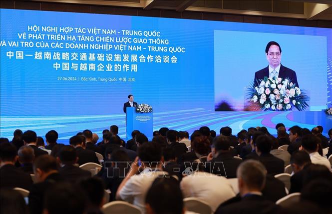 Thủ tướng Phạm Minh Chính và Phó Thủ tướng Trung Quốc cùng dự Hội nghị về phát triển hạ tầng Việt Nam – Trung Quốc