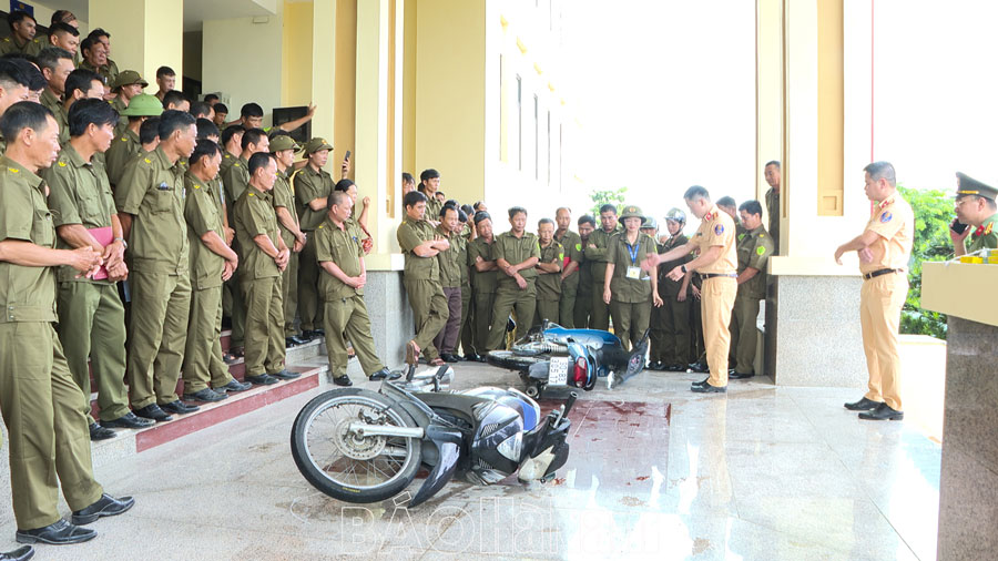 Công an huyện Thanh Liêm tập huấn nghiệp vụ cho lực lượng bảo vệ ANTT ở cơ sở.