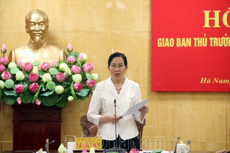 Thường trực Tỉnh ủy giao ban với thủ trưởng các cơ quan Khối nội chính