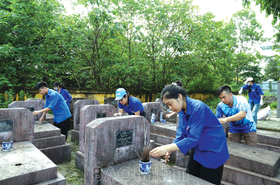 Nhiều hoạt động "Đền ơn đáp nghĩa" của tuổi trẻ Hà Nam