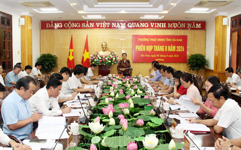 Thường trực HĐND tỉnh họp phiên thường kỳ tháng 8