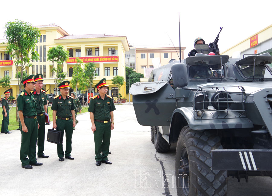 Bộ CHQS tỉnh kiểm tra công tác trực SSCĐ dịp kỷ niệm 19/8 và Quốc khánh 2/9