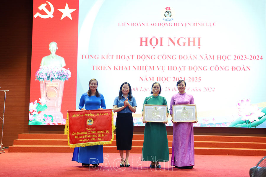 LĐLĐ huyện Bình Lục tổng kết hoạt động công đoàn năm học 2023 - 2024