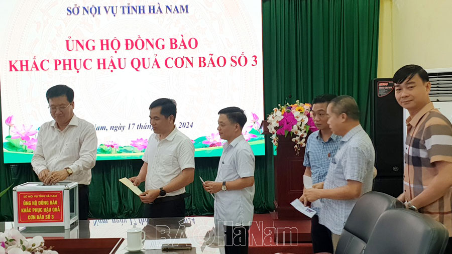 Sở Nội vụ phát động ủng hộ đồng bào khắc phục hậu quả cơn bão số 3