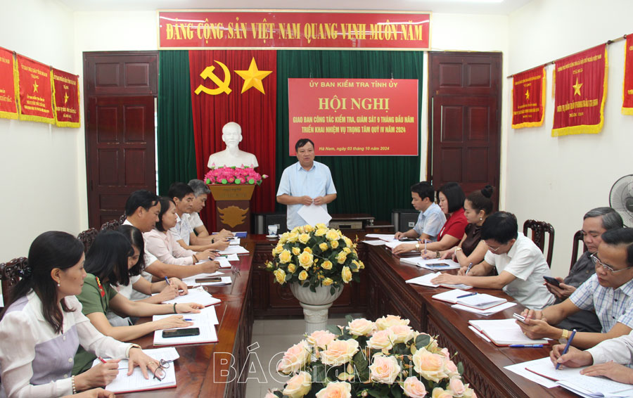 Giao ban công tác kiểm tra, giám sát 9 tháng năm 2024