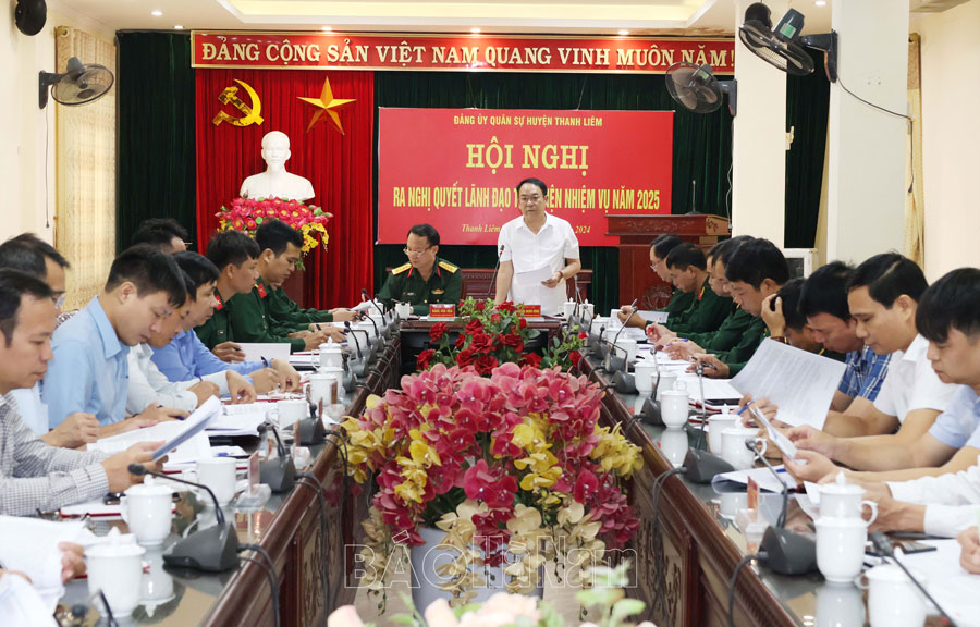 Đảng ủy quân sự Thanh Liêm ra nghị quyết lãnh đạo thực hiện nhiệm vụ năm 2025