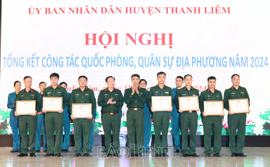 UBND huyện Thanh Liêm tổng kết công tác quốc phòng, quân sự địa phương