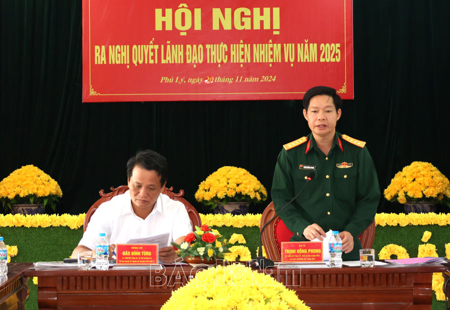 Đảng ủy Quân sự Phủ Lý ra nghị quyết lãnh đạo thực hiện nhiệm vụ năm 2025