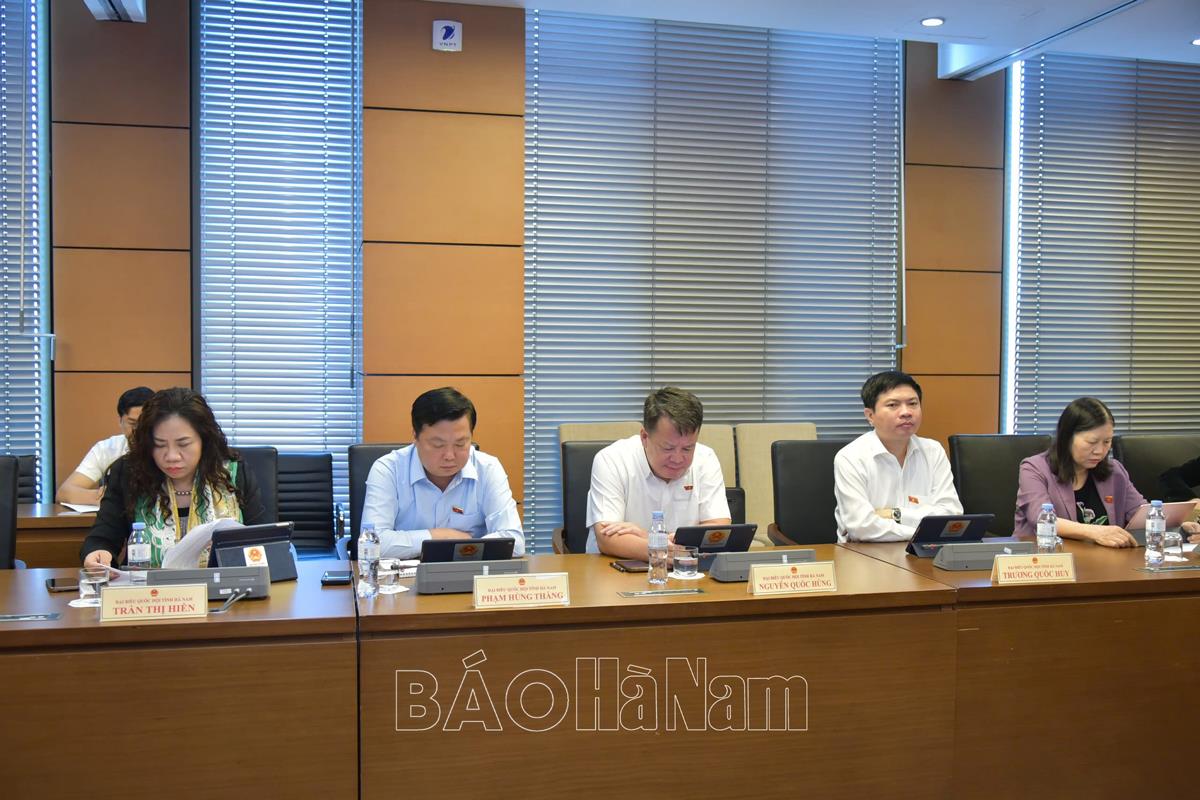 Kỳ họp thứ 8, Quốc hội khóa XV: Đoàn ĐBQH Hà Nam tích cực thảo luận, đóng góp ý kiến vào các dự án luật
