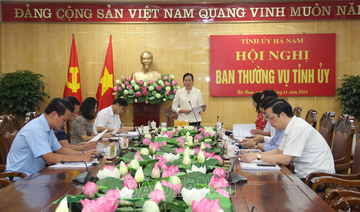 Ban Thường vụ Tỉnh ủy cho ý kiến, chủ trương một số nội dung thuộc thẩm quyền