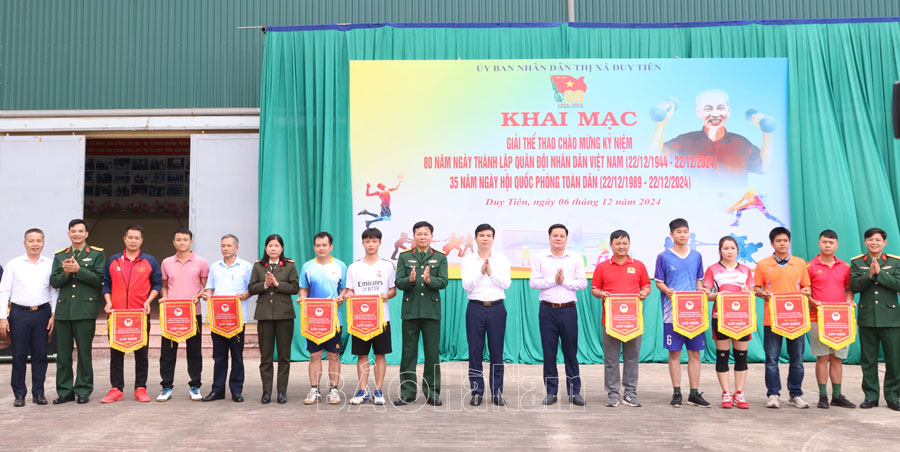 Thị xã Duy Tiên khai mạc giải thể thao chào mừng kỷ niệm 80 năm Ngày thành lập Quân đội nhân dân Việt Nam