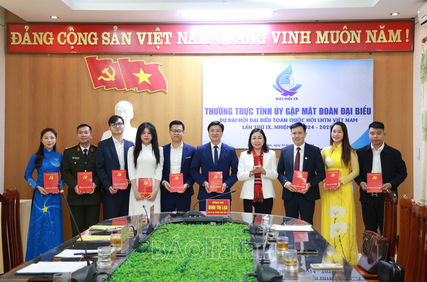 Thường trực Tỉnh ủy gặp mặt Đoàn đại biểu dự Đại hội đại biểu toàn quốc Hội LHTN Việt Nam lần thứ IX, nhiệm kỳ 2024 - 2029