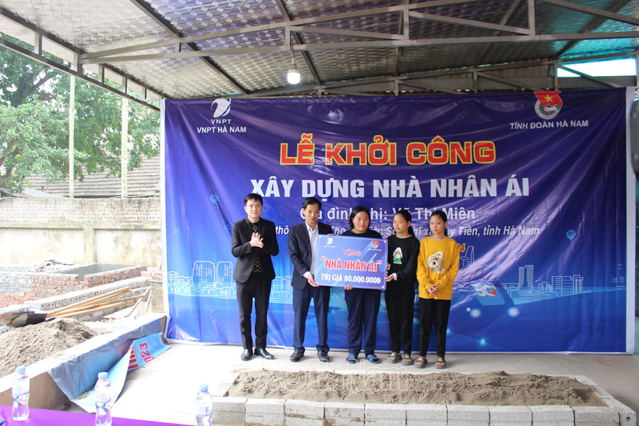 Tỉnh đoàn Hà Nam phối hợp với VNPT Hà Nam khởi công xây dựng Nhà nhân ái