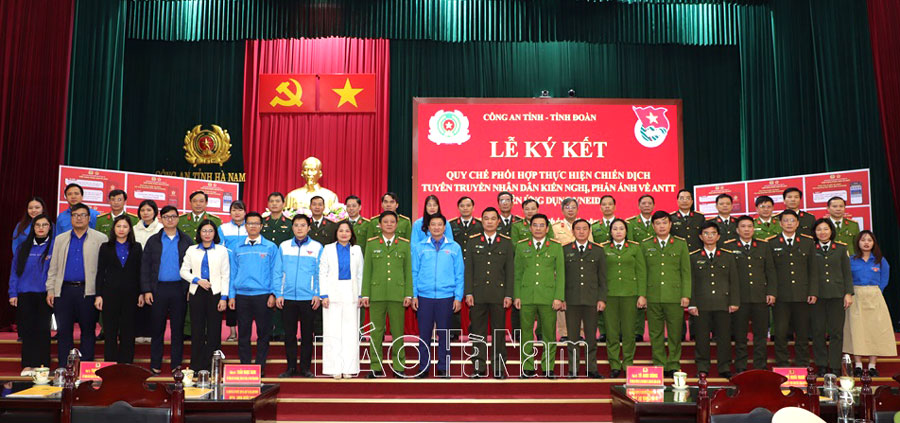 Công an tỉnh – Tỉnh đoàn ký kết quy chế phối hợp tuyên truyền nhân dân kiến nghị, phản ánh về ANTT trên ứng dụng VneID